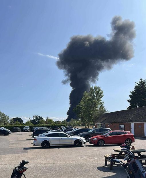 Flight crash photo taken by a person nearby