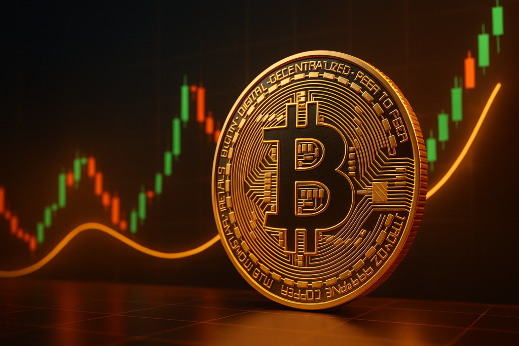 Bitcoin price chart showing breakout above $118,000 to new all-time high July 2025