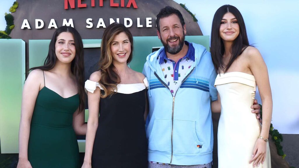 Adam Sandler and his family gather together at 'Happy Gilmore 2' Premier.
