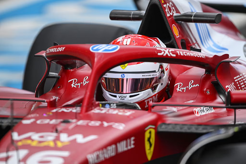 A despondent Lewis Hamilton sitting in his Ferrari SF-25 after qualifying 12th for the 2025 Hungarian Grand Prix.