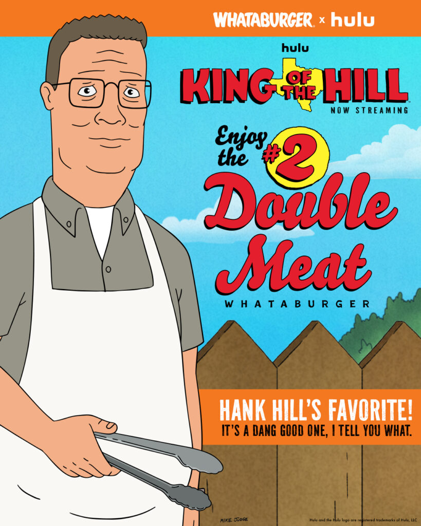 Whataburger and King of the Hill collaboration promotional banner